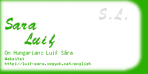 sara luif business card